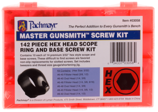 Lyman Master Gunsmith Screw Kit 142 Piece Hex Head 